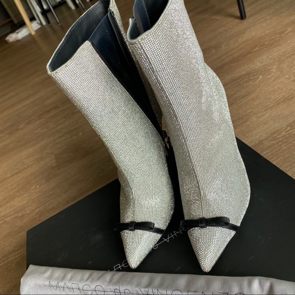 Marco De Vincenzo Crystal Boots Booties 37 NWT - Picture 13 of 16